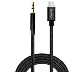 CL-187 Redukční kabel USB-C na Jack 3,5 mm / Audio kabel / 1 m