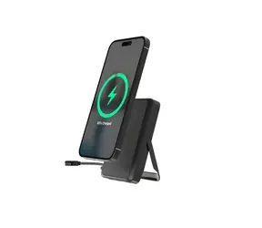 Powerbanka 10000 mAh černá / Powerbanka / bezdrátové nabíjení 15 W / Power Delivery 20 W / magnetické uchycení