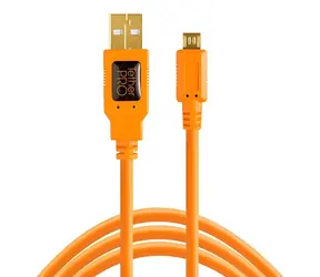 Tether Tools TetherPro oranžová / Kabel / USB 2.0 A - Micro USB B / 5pin / M/M