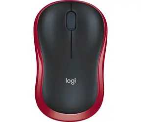 Logitech M185 červená / Myš / bezdrátová / optická / 1000 DPI / 3 tlačítka