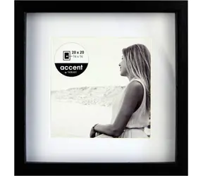 Nielsen Aura 1115000 černá / Dřevěný rámeček s paspartou / 20x20 cm