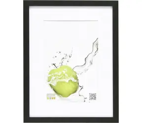 Deknudt Rámeček 20x25 dřevo černá / Rámeček / Dřevěný / 20x25 cm / s paspartou