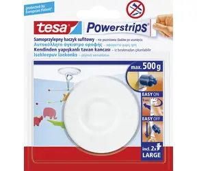 Tesa háček samolepicí stropní bílý otočný / Háček / nosnost 0,5 kg / do interiéru