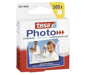 Tesa Fotografické lepicí terčíky / Lepicí terčíky / oboustranné / transparentní / 13x10 mm / 500 ks