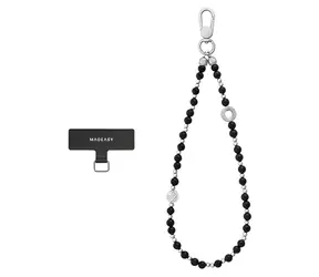 SwitchEasy Beaded Wrist Strap Onyx Bloom / Popruh na zápěstí / pro mobilní telefon / s upevňovací kartou