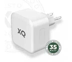 Xqisit USB-C nabíječka bílá / Nabíječka / 2x USB-C / PD 3.0 35W