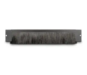 Inter-Tech kartáčová lišta 19" černá / Krycí lišta pro rozvaděč / 1U / 360x66x10 mm / ocel