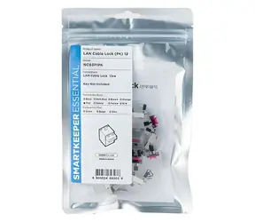 SmartKeeper Basic LAN Cable Lock růžová / Zámek LAN kabelu / 12 ks