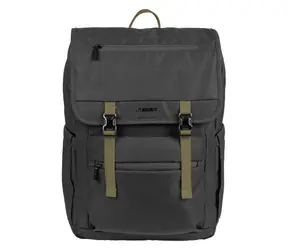 Natec NIALA černá, zelený vnitřek / Batoh na notebook / 15,6" / 18 l / recyklovaný polyester