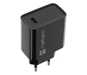 Natec Ribera černá / Nabíječka / 1x USB-C / 20 W / PD 3.0
