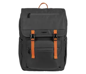Natec NIALA černá, oranžový vnitřek / Batoh na notebook / 15,6" / 18 l / recyklovaný polyester