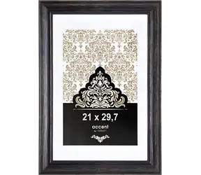 Nielsen Design Accent Vintage černá / Nástěnný rám / Dřevo / A4 / 21x29,7 cm