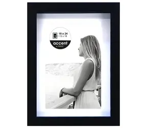 Nielsen Design Aura černý 18x24 cm / Rámeček / Dřevěný / S paspartou