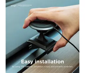 Elago Tesla Magnetic Aluminum Car Mount černá / Držák do auta / Pro Tesla Model 3 a Y / Magnetický / Hliníkový