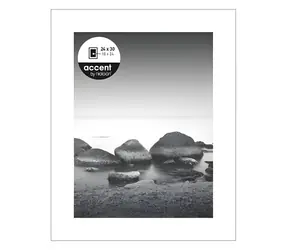 Nielsen Aura bílá / Rámeček / Dřevo / 24x30 cm / s paspartou