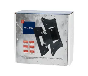 Blow Držák TV 10-27" černá / Držák pro TV / VESA 100x100 mm / nosnost 15 kg / naklápění, otáčení
