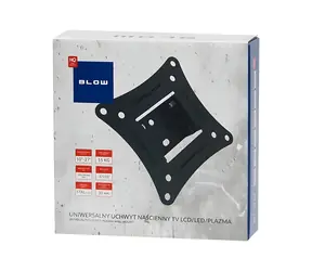 Blow Nízkoprofilový držák TV 10-27" černá / Držák pro TV / VESA 100x100 mm / nosnost 15 kg / naklápění, otáčení