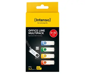 Intenso Office Line 32GB vícebarevná, multipack 5 ks / Flash disk / USB 3.2 Gen 1 / USB-A