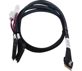 Adaptec Kabel SlimSAS SFF-8654 8i - 2x U.2 SFF-8639 / Kabel SAS / interní / 0,8 m / tri-mode SAS, SATA, NVMe
