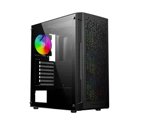 Gembird Fornax 400X černá / Herní počítačová skříň / Midi Tower / tvrzené sklo / RGB
