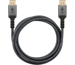 Goobay Plus DisplayPort 1.4 šedá / Video kabel / 8K 60 Hz / 5 m / DSC 1.2