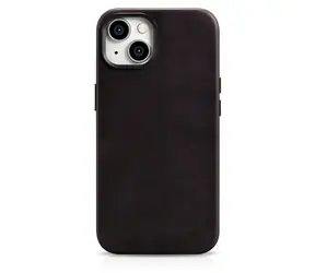 iCarer CE Oil Wax Premium MagSafe hnědá / Pouzdro / Kožené flip / Apple iPhone 14 Plus