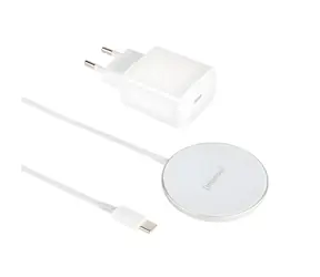 Intenso MW1 bílá / Bezdrátová nabíječka / MagSafe / 15W / USB-C