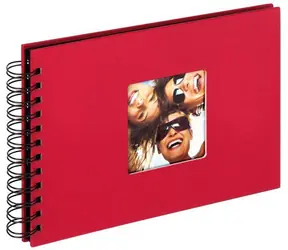 Walther Fun 23x17 červená / Album / Spirálová vazba / 40 černých stran