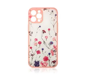 Hurtel Design Case růžová / Zadní kryt / Apple iPhone 12 Pro Max / motiv květů