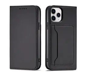 Hurtel Magnet Card Case černá / Pouzdro / Apple iPhone 12 Pro Max / peněženka