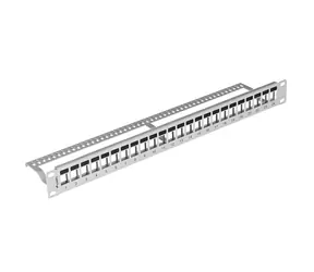 Lanberg PPKS-1024-S šedá / Patch panel / 24 portů / 1U / 19"