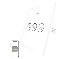 MOES WRS-EUC-WH-MS bílá / Chytrý spínač rolet / Wi-Fi / RF433 / hlasové ovládání / časovač