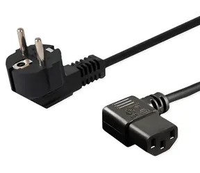 SAVIO CL-116 černá / Napájecí kabel / IEC C13 / 1,8 m / úhlový konektor