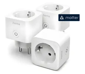 Hama SMART WiFi zásuvka bílá / Matter / 3680W / 3 ks