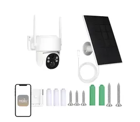MOES WCM-J10-S / Venkovní IP kamera / 4 MPx / Wi-Fi / solární panel / IR / IP65
