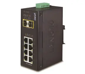 Planet IGS-1020TF / Switch průmyslový / 8x 1Gb RJ-45 / 2x SFP / -40 až 75°C / IP30