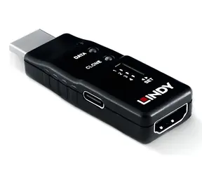 Lindy HDMI EDID Feeder 8K60 černá / EDID emulátor / rozlišení 8K60Hz / USB-C / záruka 2 roky