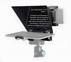 FeelWorld TP2A / Teleprompter / pro smartphony a DSLR / Bluetooth dálkové ovládání / redukční kroužky objektivu