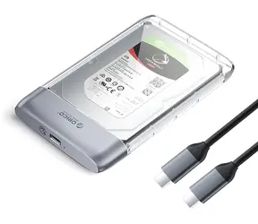Orico TX25C3 transparentní / Box pro HDD/SSD / 2,5" / USB-C / 5 Gbps
