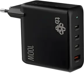 TB Touch GaN 100W černá / Síťová nabíječka / 3x USB-C / 1x USB-A / Power Delivery