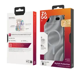 ZAGG Milan Snap Glitter Swirl stříbrná / Zadní kryt / Apple iPhone Air / MagSafe / Grafen