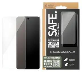 PanzerGlass SAFE Ultra-Wide Fit průhledné / Ochranné sklo / Xiaomi Redmi Note 15 Pro+ 5G / Plně nalepovací