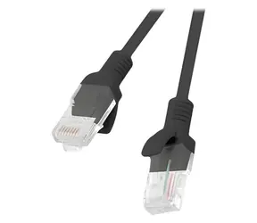 Lanberg CAT5e černá / Patch kabel / UTP / 0,25 m / RJ45-RJ45 / CCA / Fluke Passed