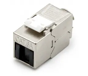Keystone modul RJ45 CAT.6A STP / Keystone modul / Bez nářadí / Krytka proti prachu