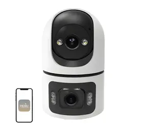 MOES WCM-Q09 / IP kamera / 8MP duální objektiv / Wi-Fi 6 / PTZ 300°/60° / Noční vidění
