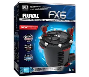 Fluval FX6 / Vnější akvarijní filtr / výkon 3500 l/h / pro akvária nad 200 l / regulace průtoku