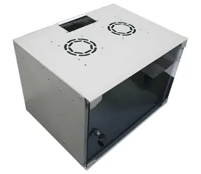 XtendLan nástěnný rozvaděč 7U 520x400 šedý / Nástěnný rozvaděč / skleněné dveře / rozložený / jednodílný