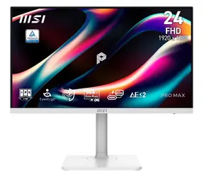 23,8" MSI PRO MAX 241PHW E14 bílá / Monitor / IPS / FHD / 144Hz / 1ms / HDMI + DP + USB-C / VESA