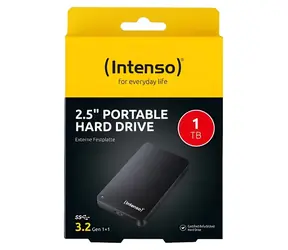 Intenso repasovaný externí disk 2,5" 1TB černá / Externí disk / USB 3.2 Gen 1 / R: 85 MB/s / W: 75 MB/s