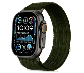 Tech-Protect Nylon Sport 44/45/46/49 mm tmavě zelená / Řemínek / Apple Watch / nylonový sportovní